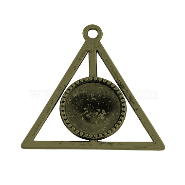 Antique Bronze Triangle Alloy Pendants