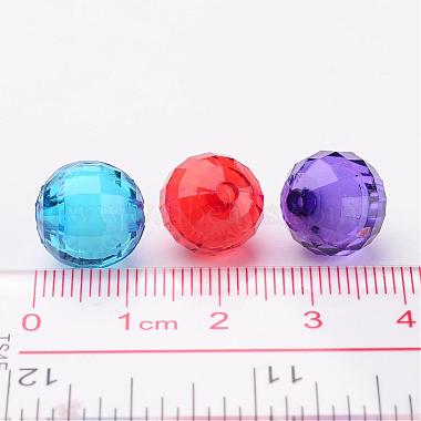 Mixed Color Transparent Acrylic  Faceted Round Beads(X-TACR-S086-12mm-M)-4