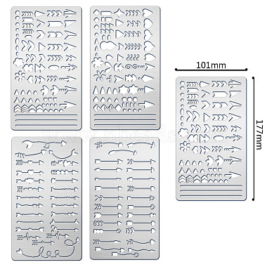 BENECREAT 4 Styles Steel Cutting Dies Stencils(DIY-BC0004-15)-2