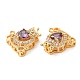 Brass Micro Pave Purple Cubic Zirconia Charms(KK-F860-74G-01)-2