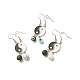 3 Pairs 3 Style Alloy Enamel Yin Yang Matching Asymmetrical Earrings(EJEW-JE04894)-1