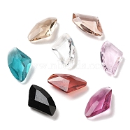 Pointed Back Glass Rhinestone Cabochons, Faceted Diamond, Mixed Color, 19x11.5x5.5~6mm(GLAA-B012-36B)