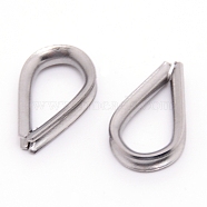 304 Stainless Steel Wire Rope Thimbles, 20x12.5x4.6mm(STAS-WH0023-18D)