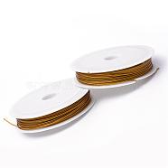 Tiger Tail Wire, Nylon-coated Stainless Steel, Dark Goldenrod, 0.8mm, about 59.05 Feet(18m)/roll, 10 rolls/group(TWIR-R005-0.8mm-03)
