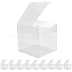 BENECREAT Transparent PVC Gift Box, for Wedding Party Baby Shower Packing Box, Sqaure, Clear, 15x15x15cm(CON-SZ0001-10)