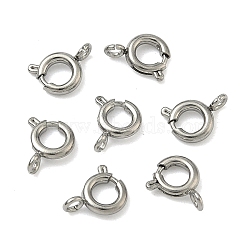 Non-Tarnish 316 Stainless Steel Spring Ring Clasps, Stainless Steel Color, 8x6x3mm, Hole: 1.4mm(STAS-B072-08P-01)