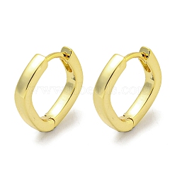 Brass Hoop Earrings, Real 18K Gold Plated, 12.5x2mm(EJEW-L211-010P-G)