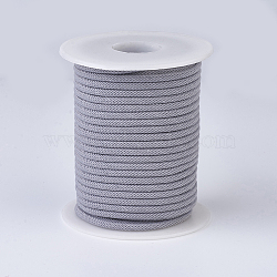 Nylon Threads, Milan Cords/Twisted Cords, Gainsboro, 3mm, about 21.87 yards(20m)/roll(NWIR-P018-09)