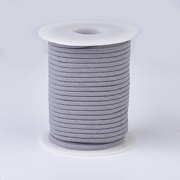 Nylon Threads, Milan Cords/Twisted Cords, Gainsboro, 3mm, about 21.87 yards(20m)/roll