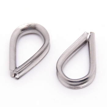 304 Stainless Steel Wire Rope Thimbles, 20x12.5x4.6mm