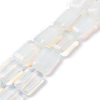 Opalite Beads Strands, Rectangle, 18x13.5x5.5mm, Hole: 1.2mm, about 22pcs/strand, 15.75 inch(40cm)