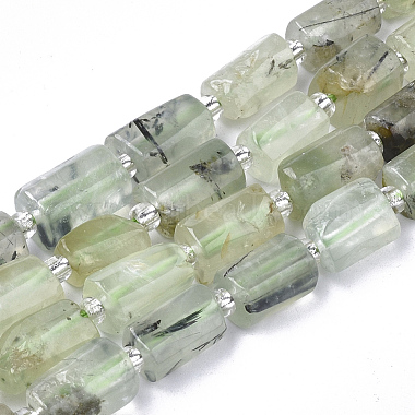 8mm Column Prehnite Beads