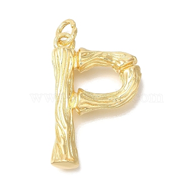 Real 18K Gold Plated Letter P Brass Pendants