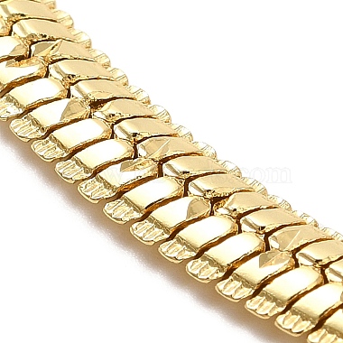 Rack Plating Brass Herringbone Chain Necklace(BJEW-D058-02G)-2