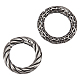 2Pcs 2 Styles Tibetan Style 316 Surgical Stainless Steel Spring Gate Rings(STAS-UN0049-10)-1