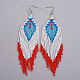 Glass Seed Beads Tassel Dangle Earrings(MY1855-1)-1