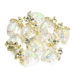 10Pcs Transparent Acrylic Pendants, Strawberry, Clear, 32x23x14.5mm, Hole: 2.5mm(MACR-YW0003-61A)