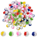100Pcs 5 Colors Polyester Pom Pom Ball, for Hats Shoes Scarves Bag Charms Accessories, Mixed Color, 13.5mm, 20pcs/color(DIY-SC0031-42)