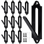 Carbon Steel Animal Bone Wall Hooks, Black, 101x30.5x47.5mm, Hole: 4.5mm(AJEW-WH0816-619EB)
