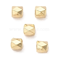 CCB Plastic Beads, Faceted, Hexagon, Golden, 4.5x4.5mm, Hole: 1.8mm(CCB-A001-12B-G)