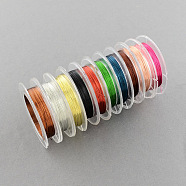 DIY Jewelry Findings Beading Wire Round Copper Craft Wire, Mixed Color, 0.3mm, about 32.8 Feet(10m)/roll(CWIR-S001-0.3mm)