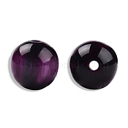 Resin Beads, Imitation Gemstone, Round, Purple, 13.5x13mm, Hole: 2~2.3mm(RESI-N034-17-M09)