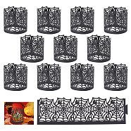 SUPERFINDINGS Halloween Theme Paper Lamp Shade, Rectangle with Spider Web, Black, 135x40x0.2mm, 60 sheets/box(AJEW-FH0003-62)