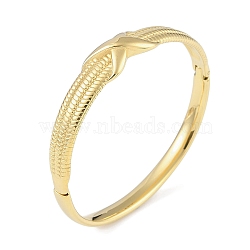 304 Stainless Steel X Hinged Bangles for Women, Real 18K Gold Plated, Inner Diameter: 2x2-3/8 inch(5x6.05cm), 12.5mm(BJEW-C071-12G)