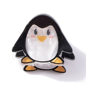 Cute Mini Sea Animal Acrylic Claw Hair Clips, Hair Accessories for Girls, Penguin, 23.5x28x23mm