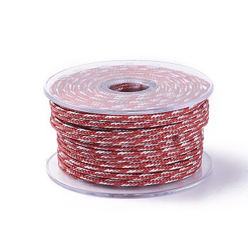 Braided Steel Wire Rope Cord, Jewelry DIY Making Material, with Spool, FireBrick, about 5.46 yards(5m)/roll, 3mm