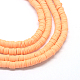 Flat Round Eco-Friendly Handmade Polymer Clay Bead Spacers(X-CLAY-R067-4.0mm-13)-1
