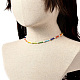 Glass Seed & Glass Pearl Beaded Necklace for Girl Women(X1-NJEW-TA00007)-3