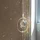 Glass Teardrop & Iron Ring Pendant Decorations(PW-WG25982-01)-1