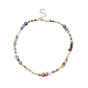 Natural Pearl & Millefiori & Seed Glass Beaded Necklace for Women(NJEW-JN04160)-1