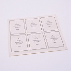 Coated Paper Sealing Stickers, for Celebrating, Wedding, Birthday & Business Personalized Handmade Gift Seal Decor, Rectangle with Word, White, 19.2x15.6x0.01cm(DIY-WH0225-03)