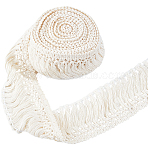 Cotton Ribbon, Lace Trim, Clothes Accessories, Old Lace, 2-1/4 inch(58mm)(OCOR-GF0006-05A-01)