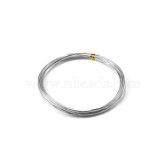 Aluminum Wire, Bendable Metal Craft Wire, Round, for DIY Jewelry Craft Making, Silver, 22 Gauge, 0.6mm, 10M/roll(MCOR-PW0001-01A-17)