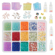 Olycraft Nail Art Decorations, Including Glass Beads, Shining Sequin, Resin Cabochons and Handmade Polymer Clay, DIY Crystal Epoxy Resin Material Filling, Mixed Color(DIY-OC0005-60)