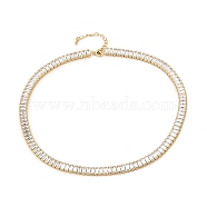 Brass Micro Pave Cubic Zirconia Link Chain Bracelets, Long-Lasting Plated, Real 18K Gold Plated, 13-3/4 inch(35cm)(BJEW-F416-06G)