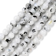 Natural Rainbow Moonstone Beads Strands, Round, 4mm, Hole: 0.6mm, about 92pcs/strand, 15.51''(39.4cm)(G-Q1001-A05-01)