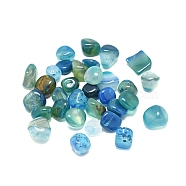 Natural Agate Beads, No Hole/Undrilled, Tumbled Stone, Vase Filler Gems, Dyed & Heated, Nuggets, 6~13mm, about 610pcs/1000g(G-L476-15E)