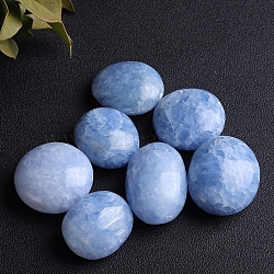 Natural Celestite/Celestine Palm Stones, Pocket Stone for Energy Balancing, Nuggets, 30~40mm(PW-WG52452-01)