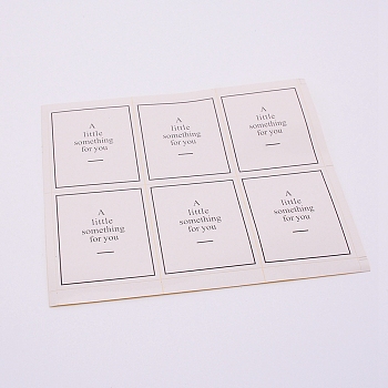 Coated Paper Sealing Stickers, for Celebrating, Wedding, Birthday & Business Personalized Handmade Gift Seal Decor, Rectangle with Word, White, 19.2x15.6x0.01cm