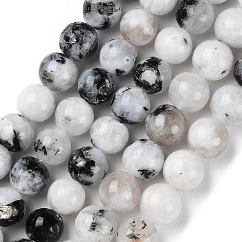 Natural Rainbow Moonstone Beads Strands, Round, 10mm, Hole: 0.7mm, about 42pcs/strand, 15.51''(39.4cm)