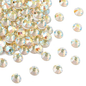 Preciosa&reg MAXIMA Crystal No Hotfix Flatback Stones, Czech Crystal, Dura Foiling, Round(438 11 615 Chaton Rose), 80100 200 Jonquil AB, SS12(3~3.2mm)