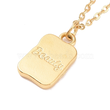 Ion Plating(IP) 304 Stainless Steel Rectangle with Butterfly Pendant Necklace(NJEW-F294-04G)-3