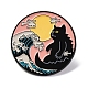 Sea Wave Scenery Theme Enamel Pins(JEWB-F033-02B)-1