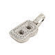 Brass Micro Pave Clear Cubic Zirconia Pendants(KK-B099-01P-B)-2