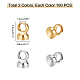 Elite 200pcs 2 Colors Brass Bead Cap Pendant Bails(KK-PH0002-25)-2