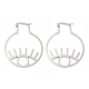 boucles d'oreilles créoles creuses en acier inoxydable anti-ternissement 304(EJEW-Q802-01P)-1